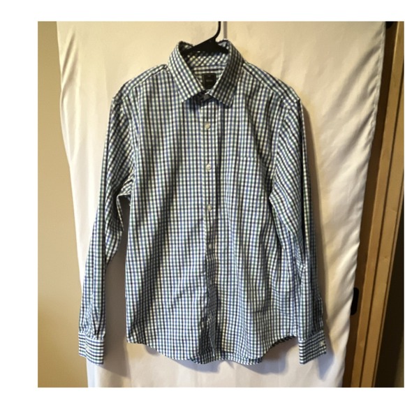 GAP Other - Gap Men's L Long Sleeve Cotton Blue/Green/White Check Button-Down Shirt